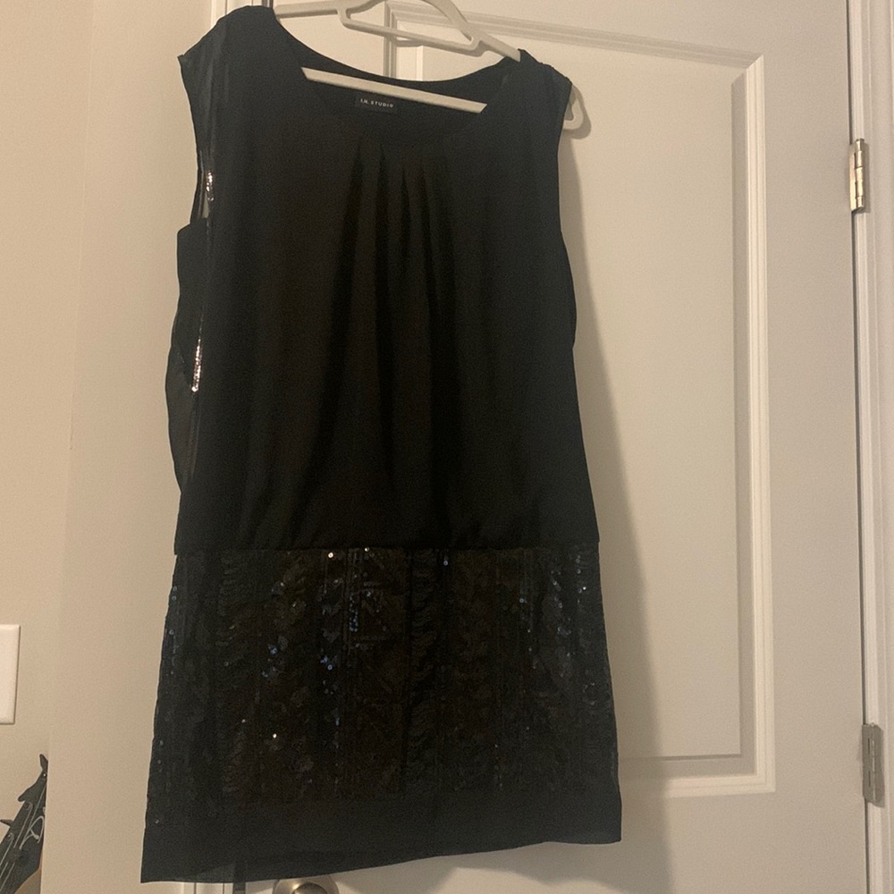 Black Sequin Skirt IN Studio Dress